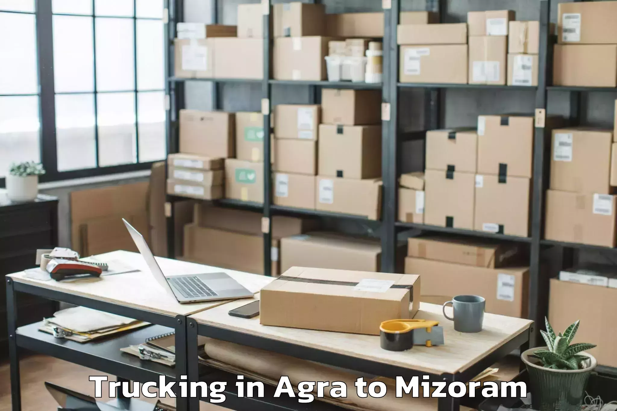 Book Agra to Lawngtlai Trucking